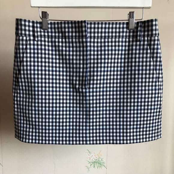 Tibi Checkered Low-Rise Mini Skirt - Picture 1 of 3